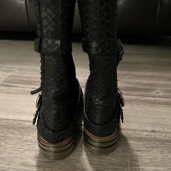 Baldan Python print biker boots size 36 - Picture 7 of 9